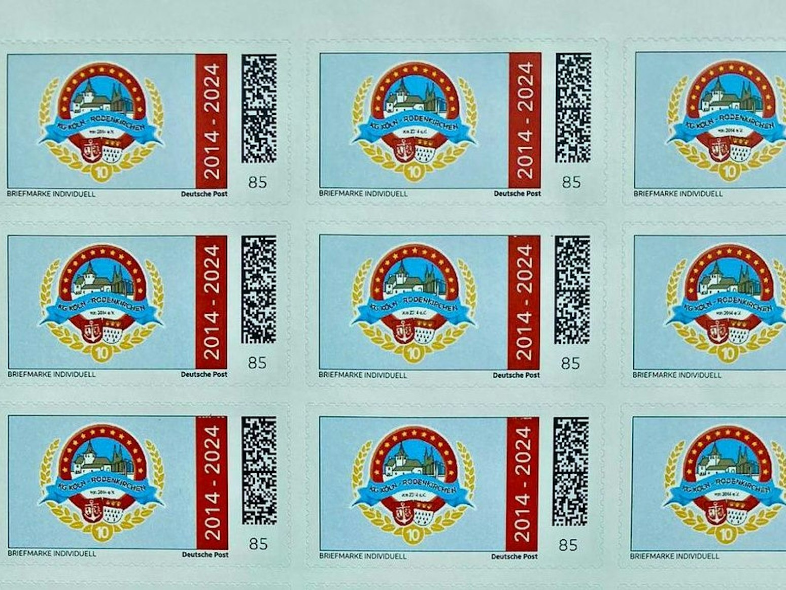 Briefmarke der KG Rodenkirchen.