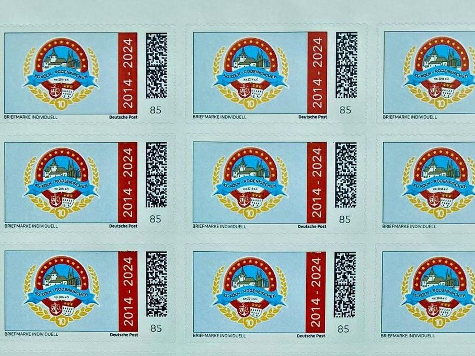 Briefmarke der KG Rodenkirchen.