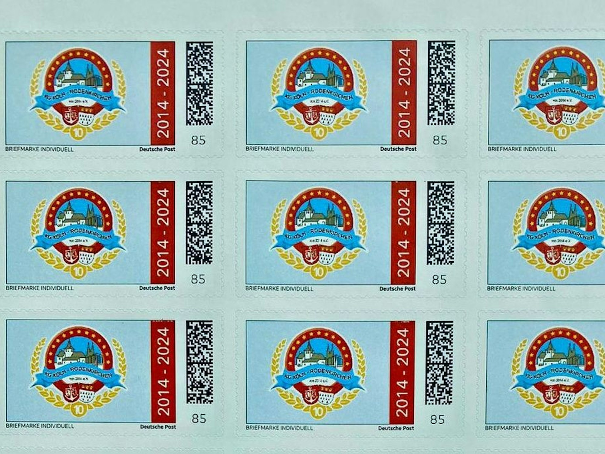 Briefmarke der KG Rodenkirchen.