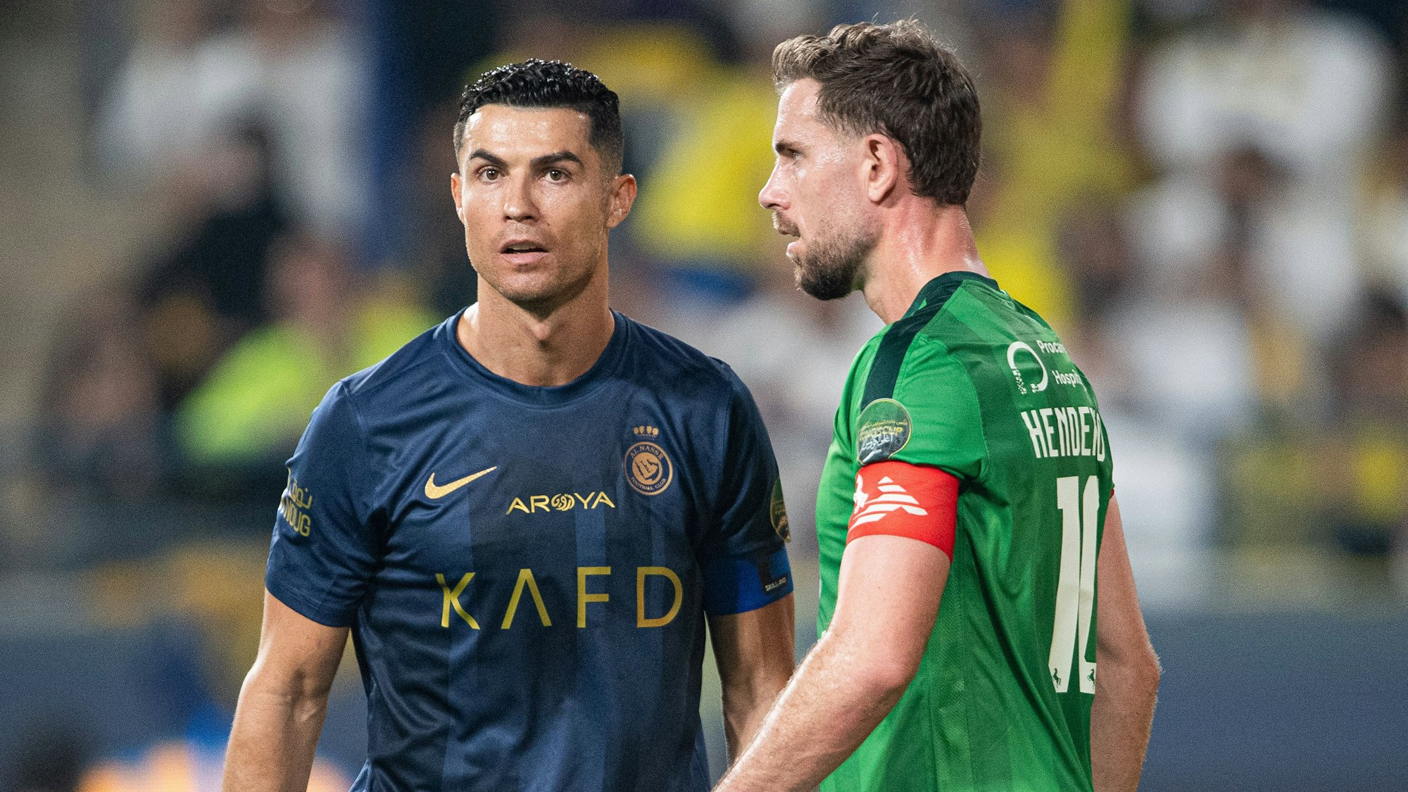 Cristiano Ronaldo und Jordan Henderson.