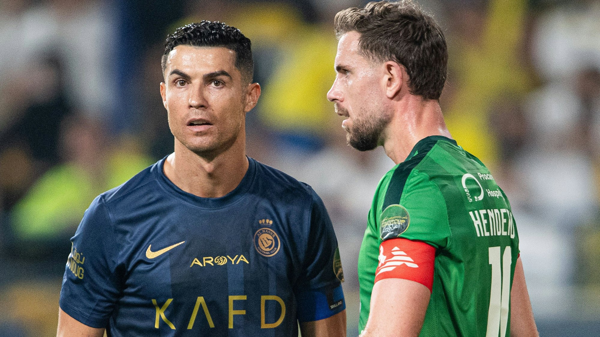 Cristiano Ronaldo und Jordan Henderson.