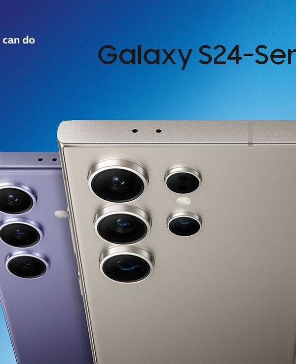 Abbildung der Samsung Galaxy S24 Smartphones in verschiedenen Farben.