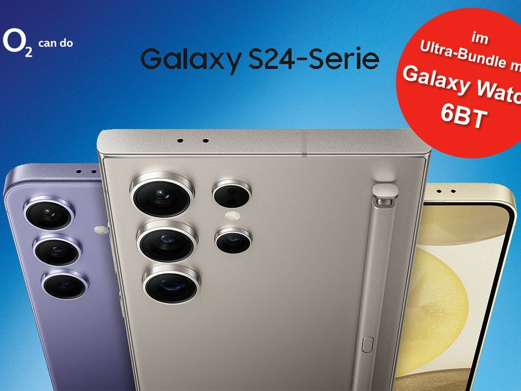 Abbildung der Samsung Galaxy S24 Smartphones in verschiedenen Farben.