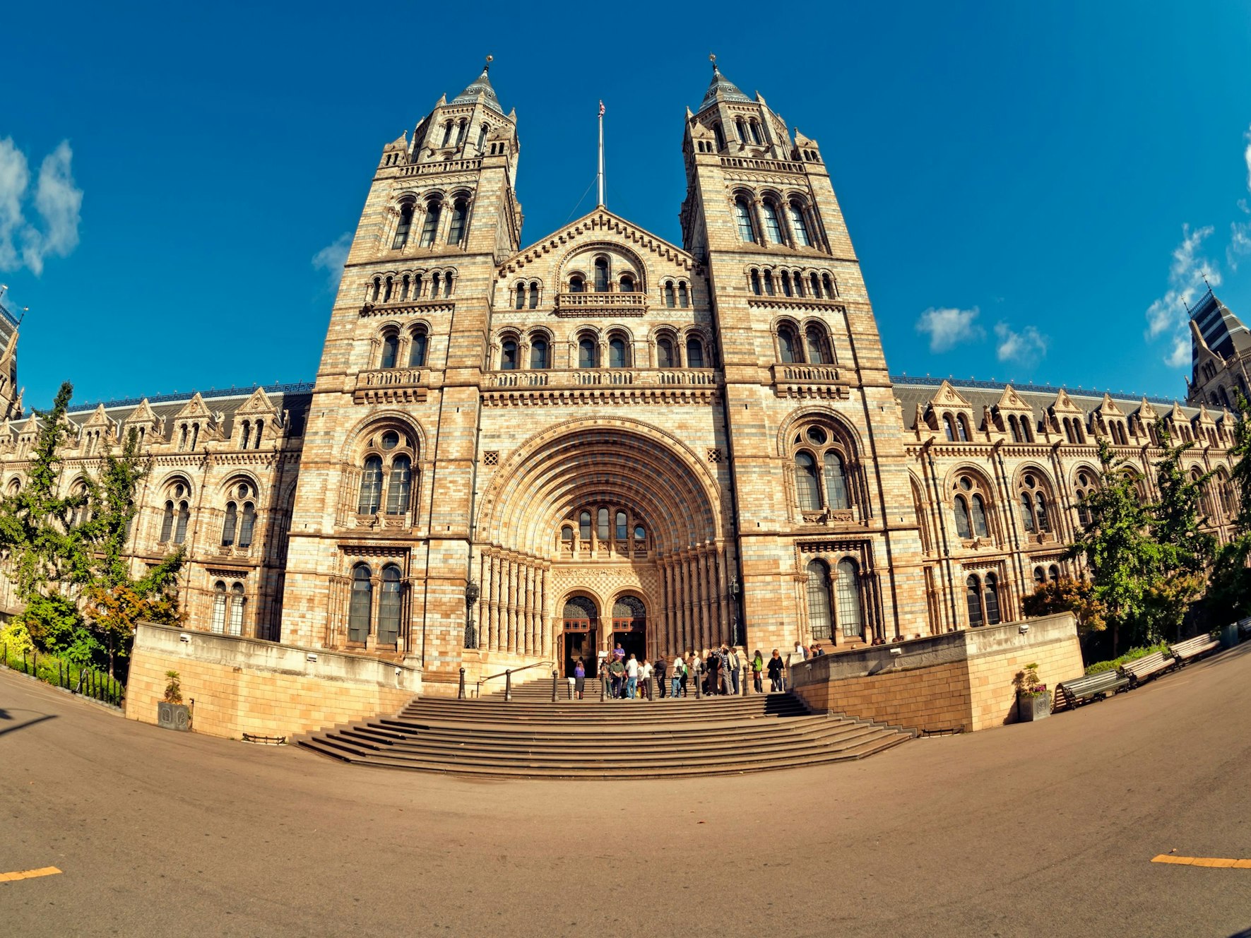 Entrance of the Natural History Museum, London, UK.