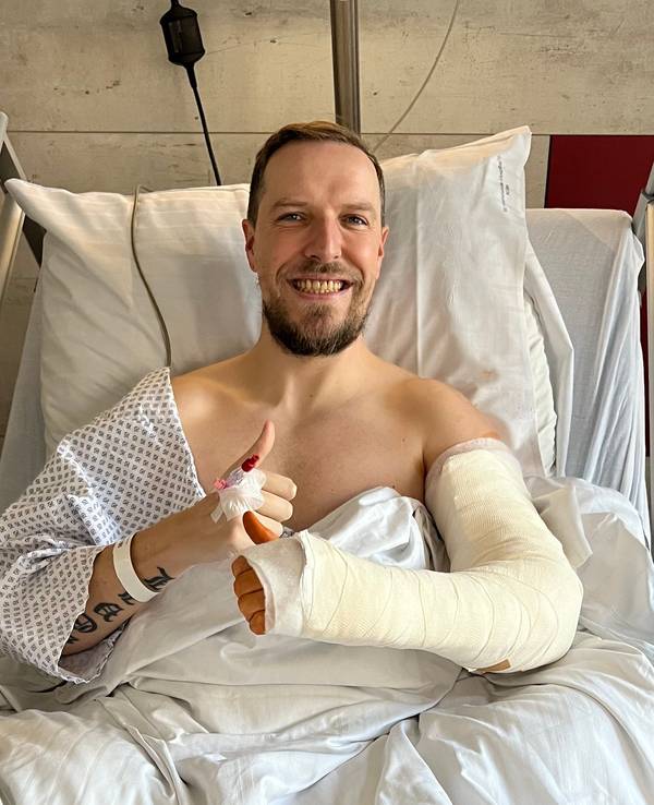 Tanzoffizier Stefan Lanzinger im Krankenhaus.