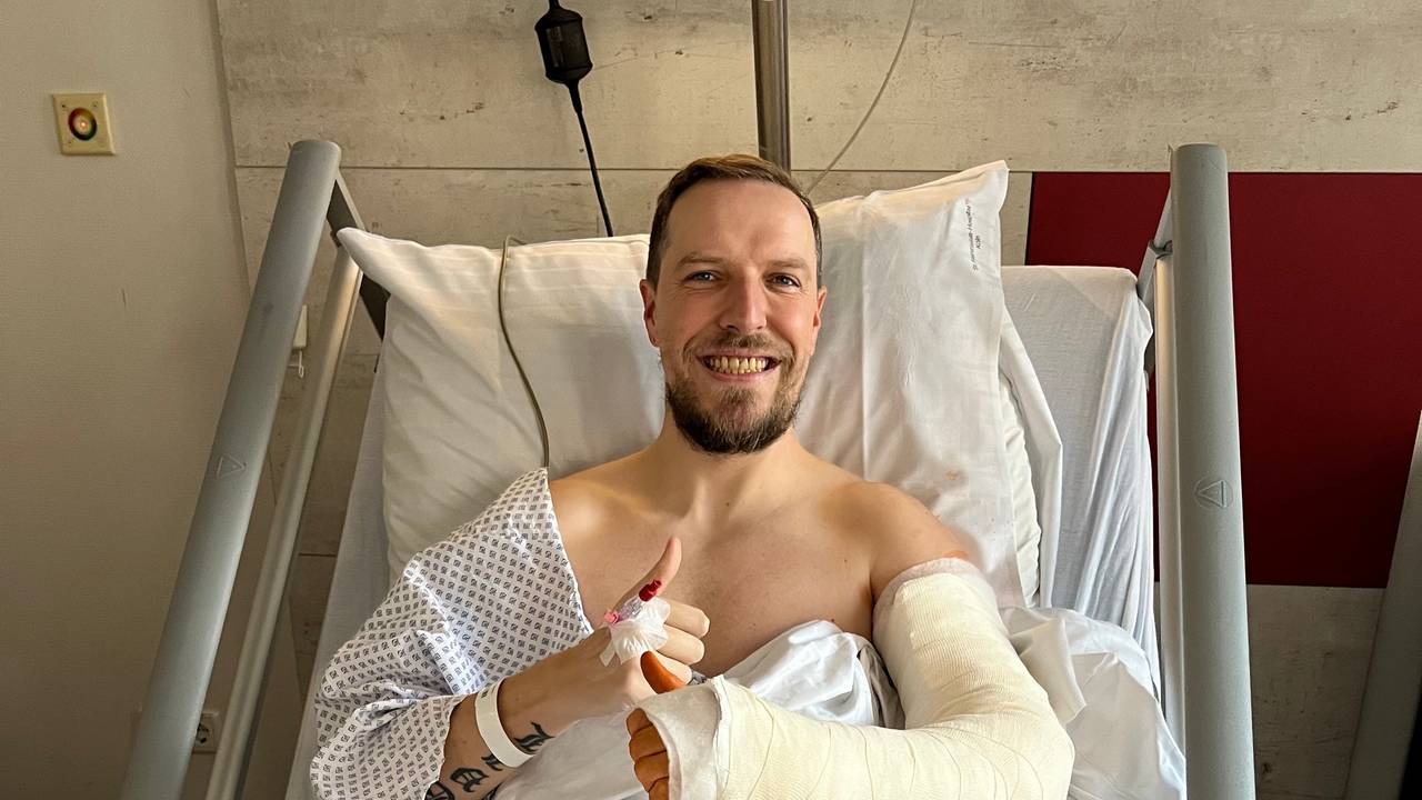 Tanzoffizier Stefan Lanzinger im Krankenhaus.