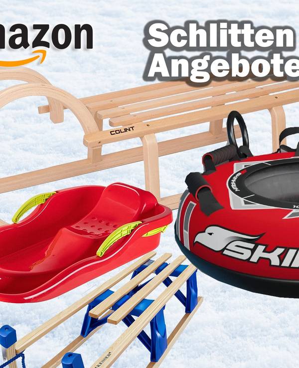 Darstellung verschiedener Schlitten für den Winter