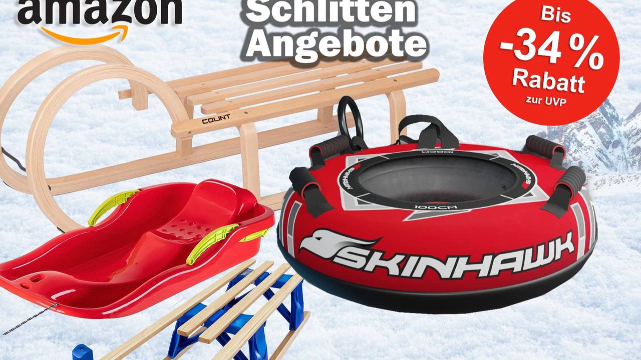 Darstellung verschiedener Schlitten für den Winter