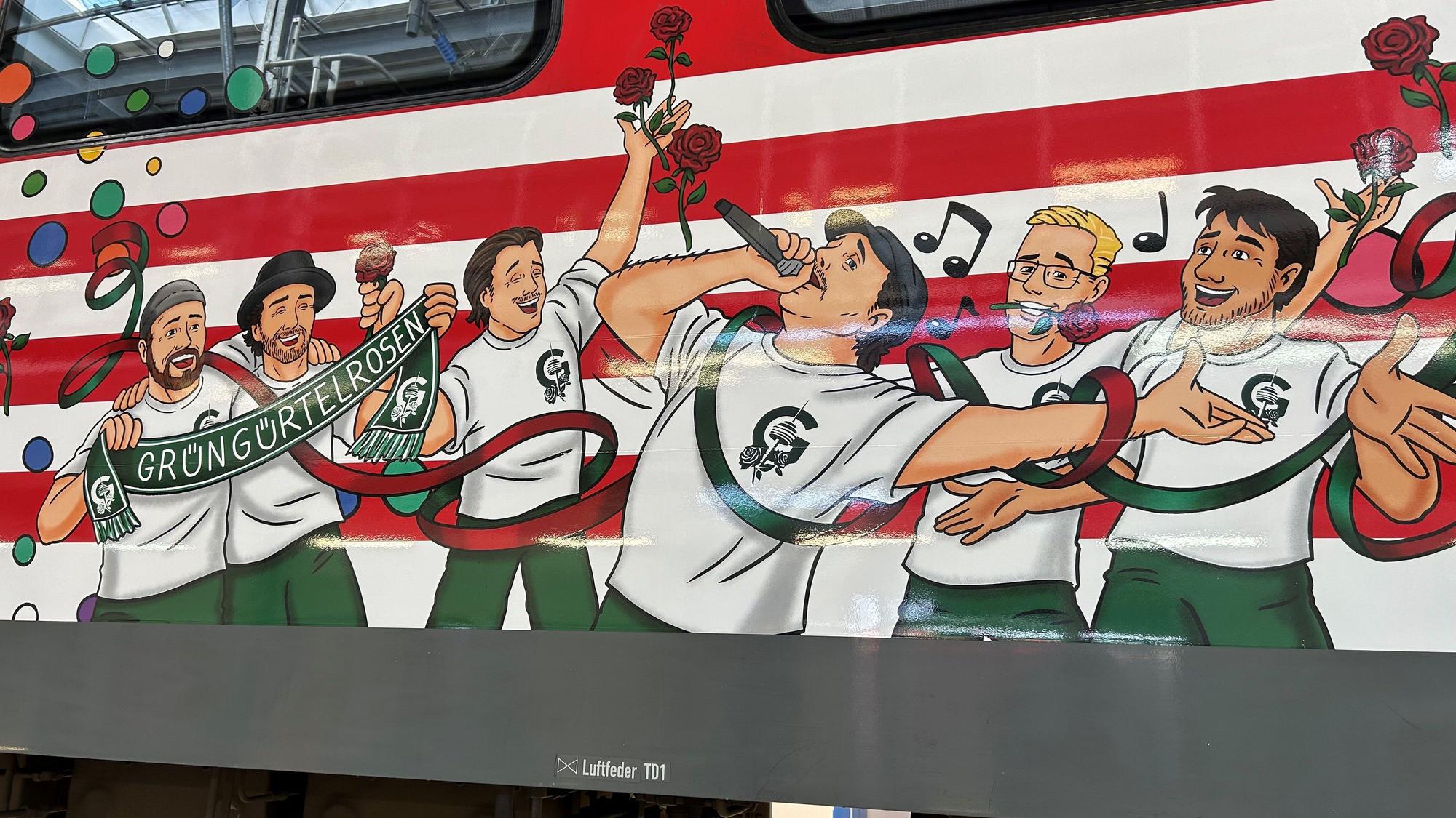 Die Grüngürtelrosen auf der S-Bahn.
