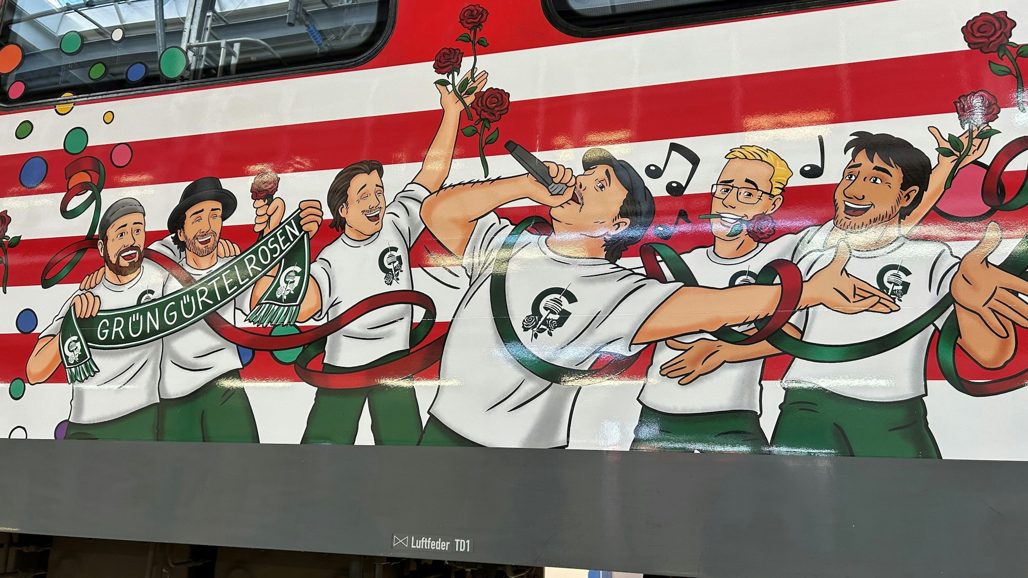 Die Grüngürtelrosen auf der S-Bahn.