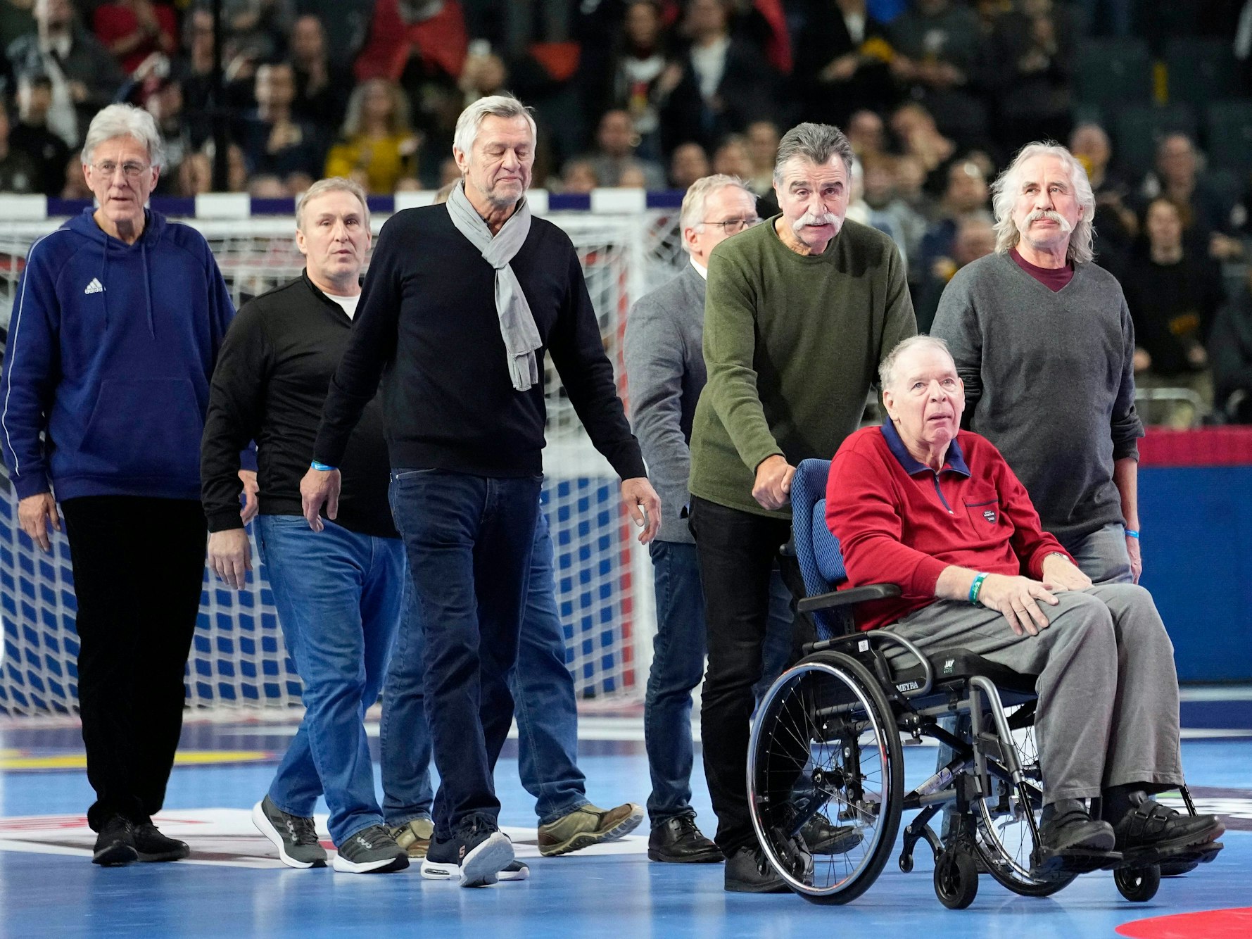 Deutschlands Weltmeister von 1978 in der Arena.