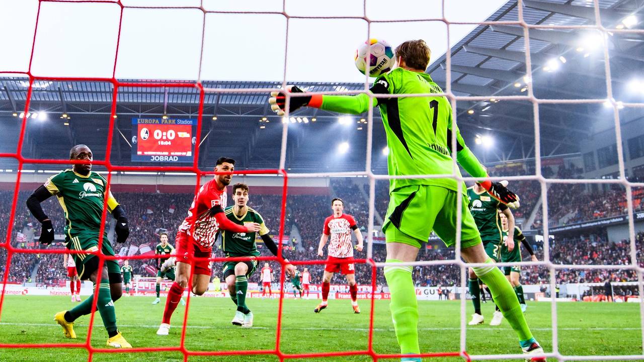 Eine Szene des Bundesliga-Spiels SC Freiburg gegen Union Berlin vom 13. Januar 2024.