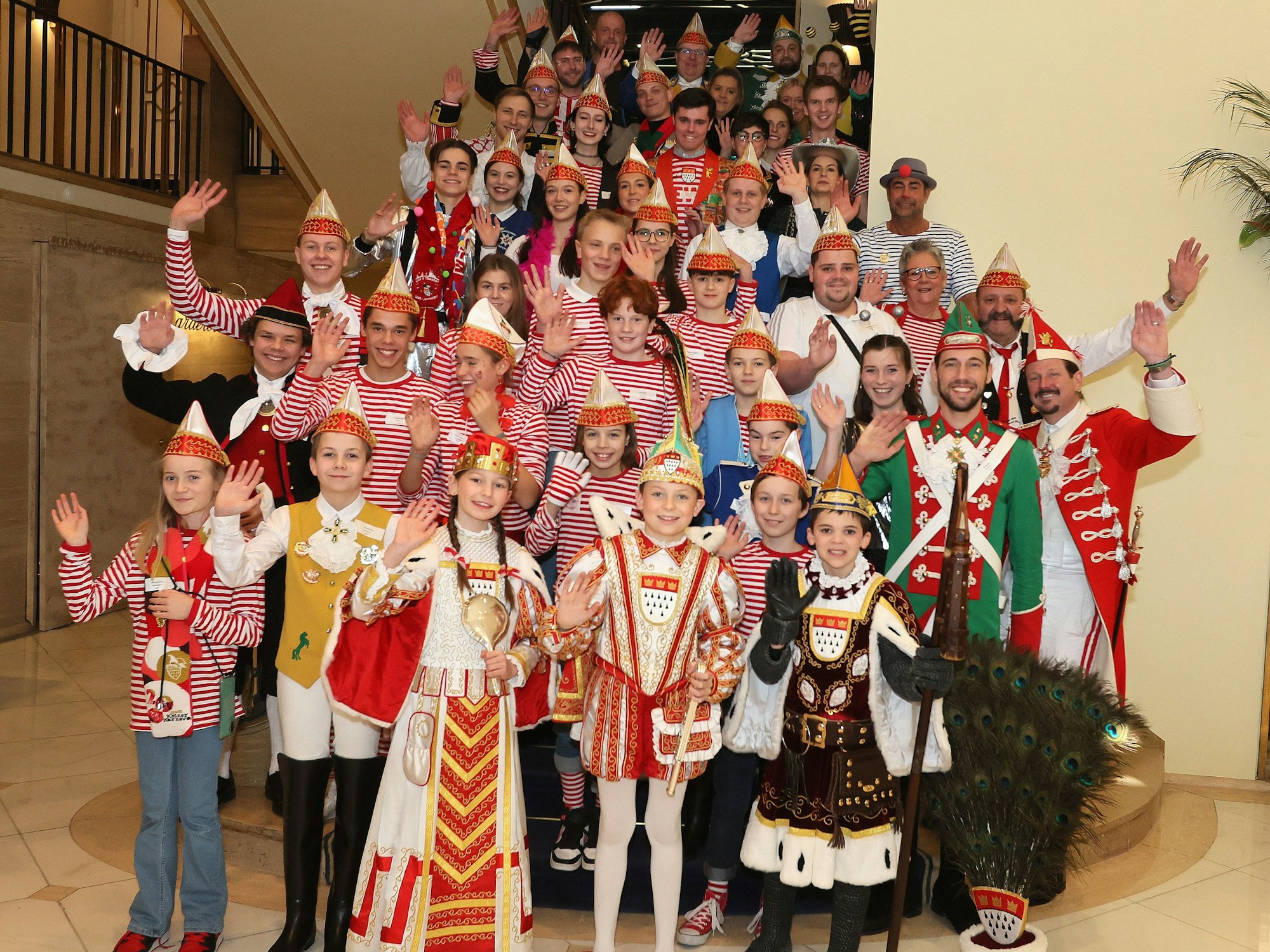 Fototermin mit dem aktuellen Kölner Kinderdreigestirn.