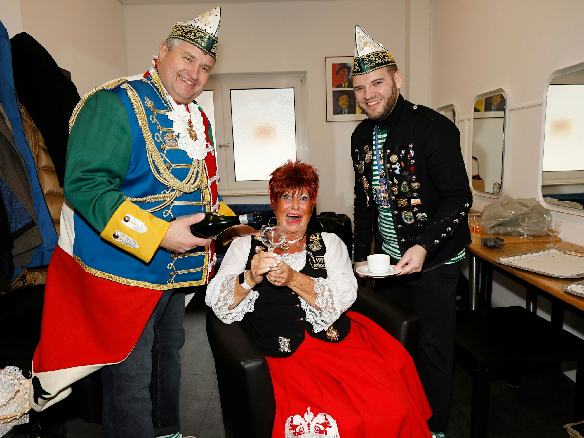 Marita Köllner in ihrer Garderobe.