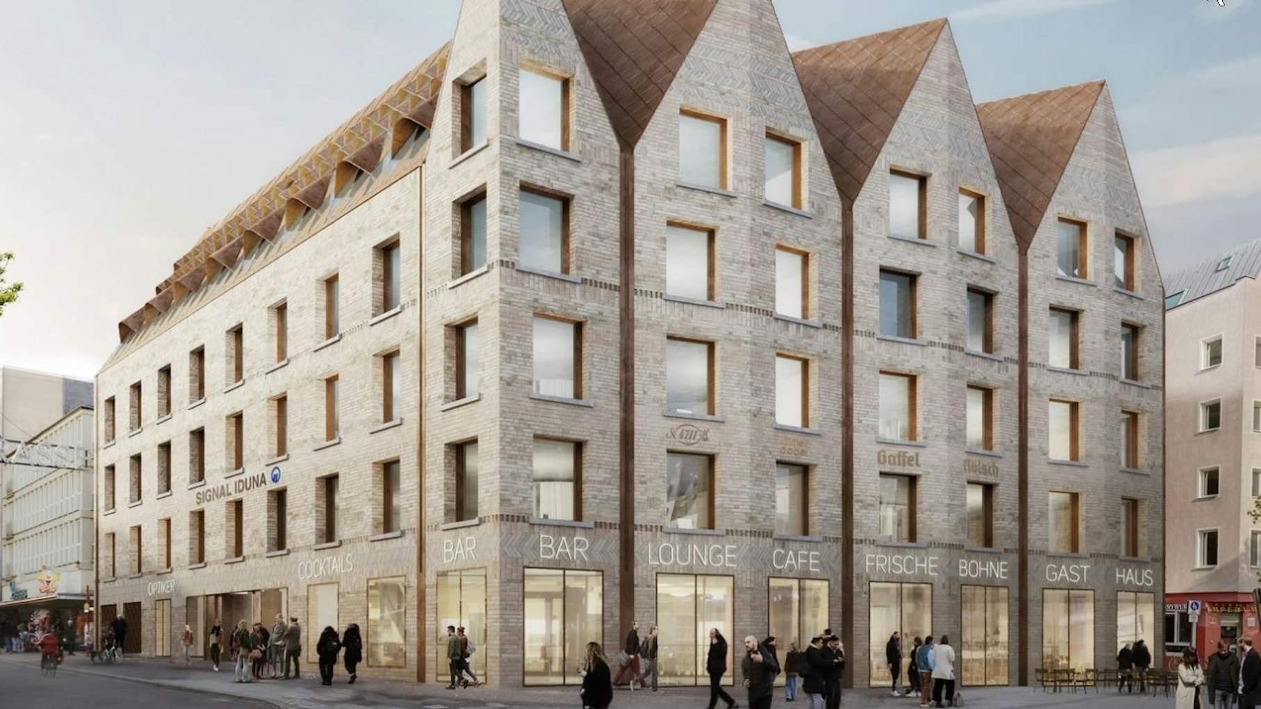 Visualisierung eines Neubaus am Kölner Heumarkt