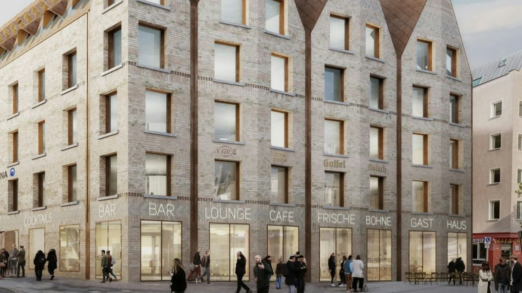 Visualisierung eines Neubaus am Kölner Heumarkt