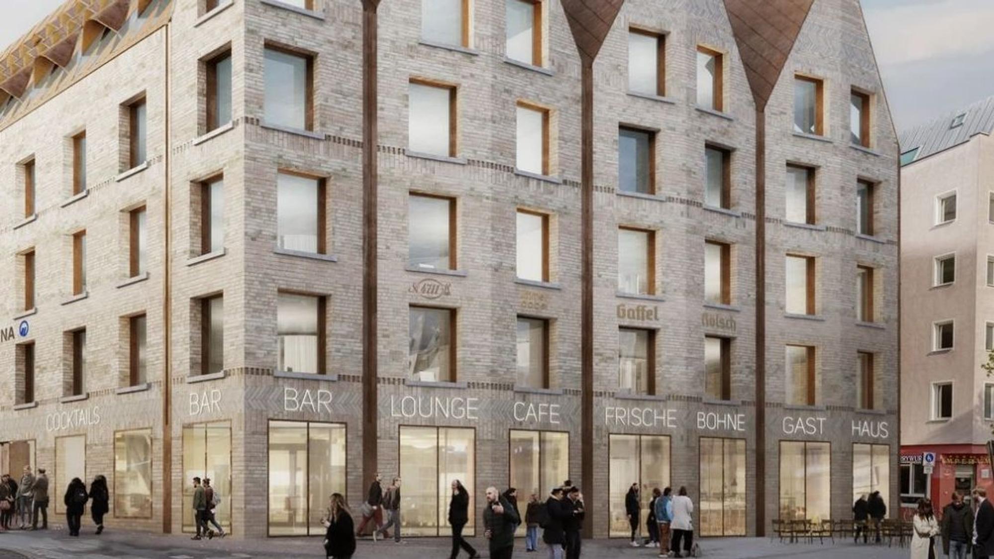 Visualisierung eines Neubaus am Kölner Heumarkt
