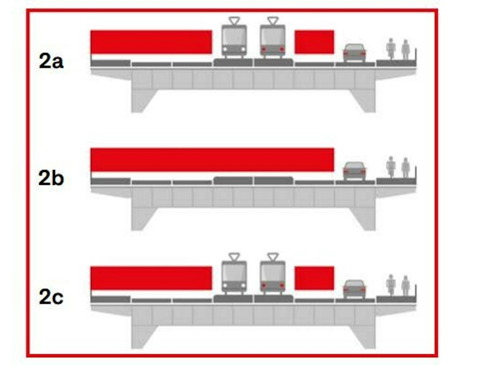 Visualisierung der Sperrungen auf der Mülheimer Brücke