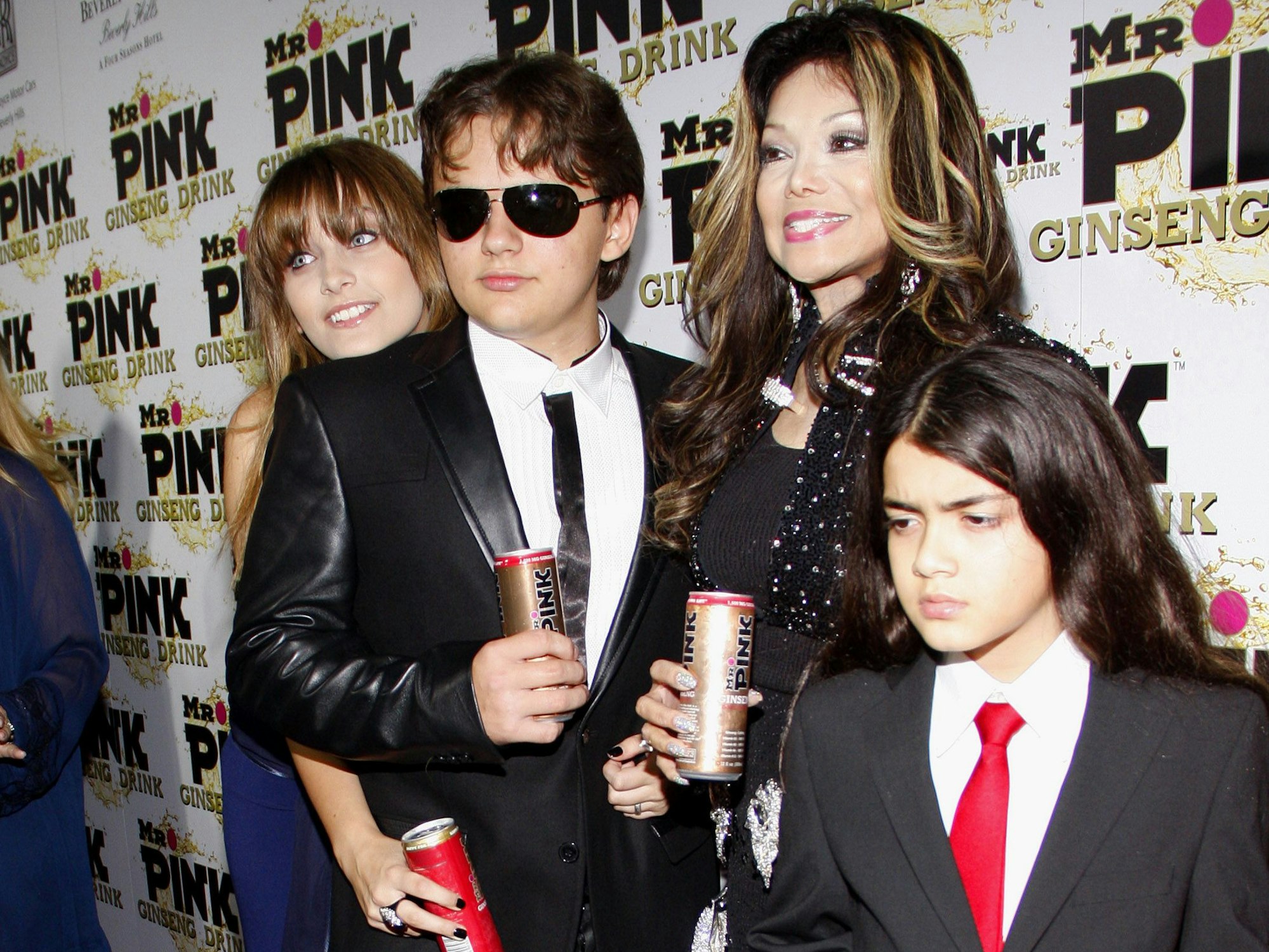 Prince Jackson, Paris Jackson, La Toya Jackson und Blanket Jackson bei der Mr. Pink Ginseng Drink Launch Party am 11. October 2012.