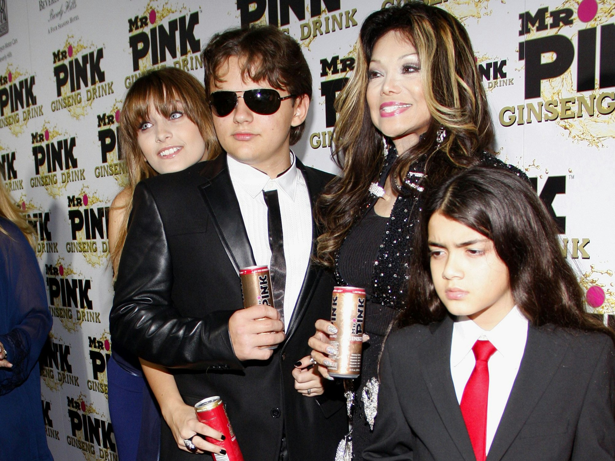 Prince Jackson, Paris Jackson, La Toya Jackson und Blanket Jackson bei der Mr. Pink Ginseng Drink Launch Party am 11. October 2012.