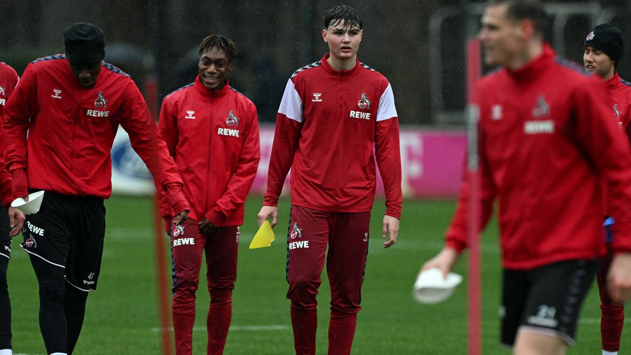 Jaka Cuber Potocnik und Justin Diehl im FC-Training.