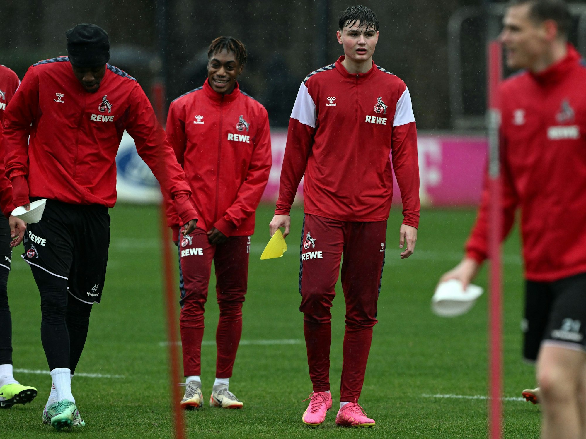 Jaka Cuber Potocnik und Justin Diehl im FC-Training.