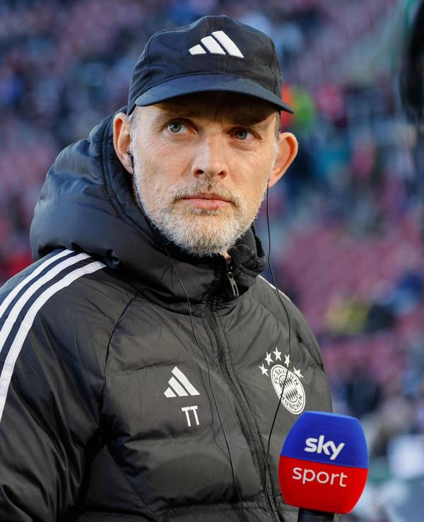 Bayern-Trainer Thomas Tuchel bei einem Sky-Interview.