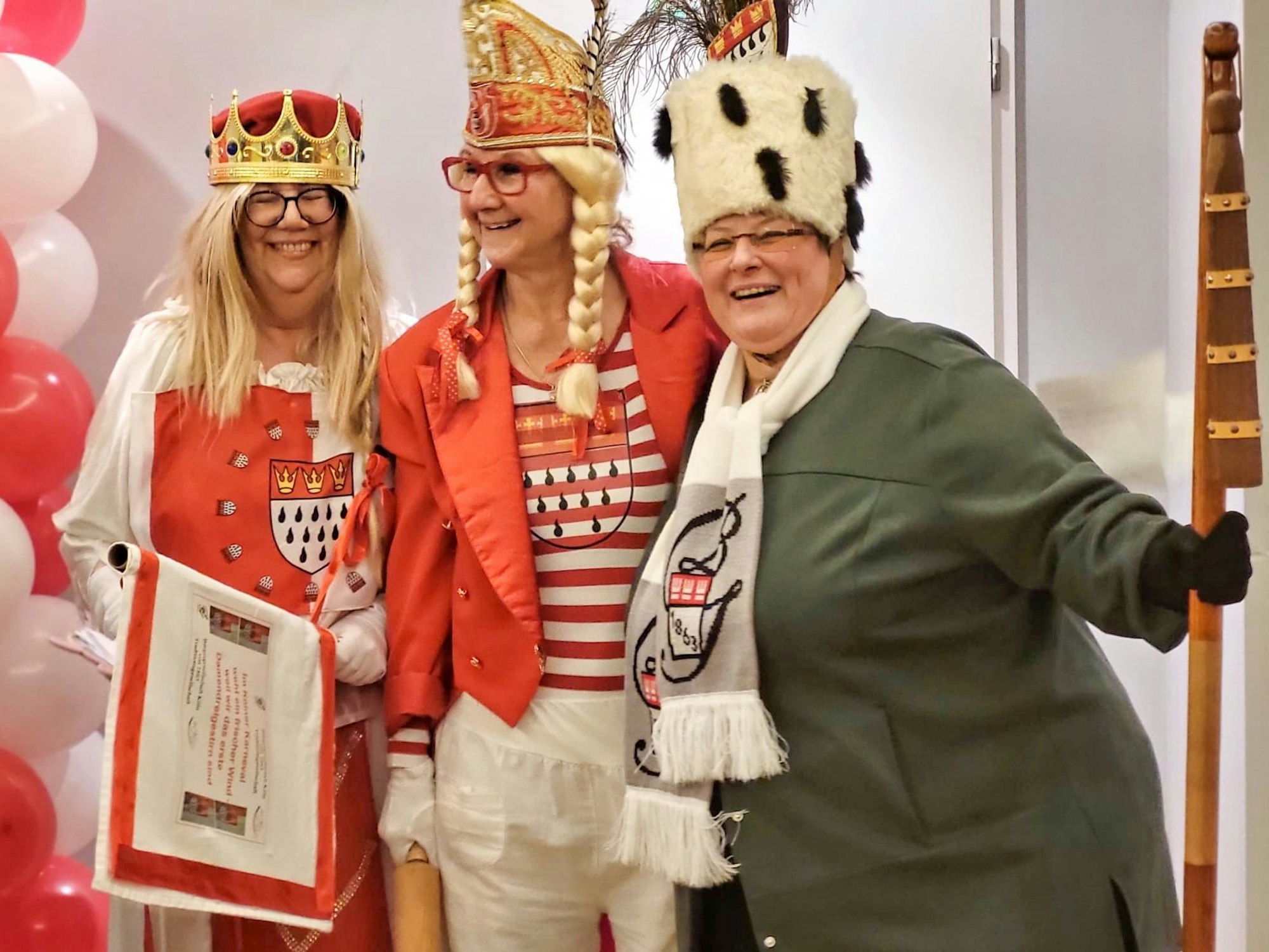 Das weibliche Dreigestirn der Bürgergesellschaft Köln.