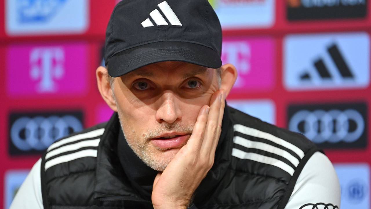 Thomas Tuchel nach dem Spiel gegen Borussia Mönchengladbach am Samstag (3. Februar 2024) auf der Pressekonferenz.