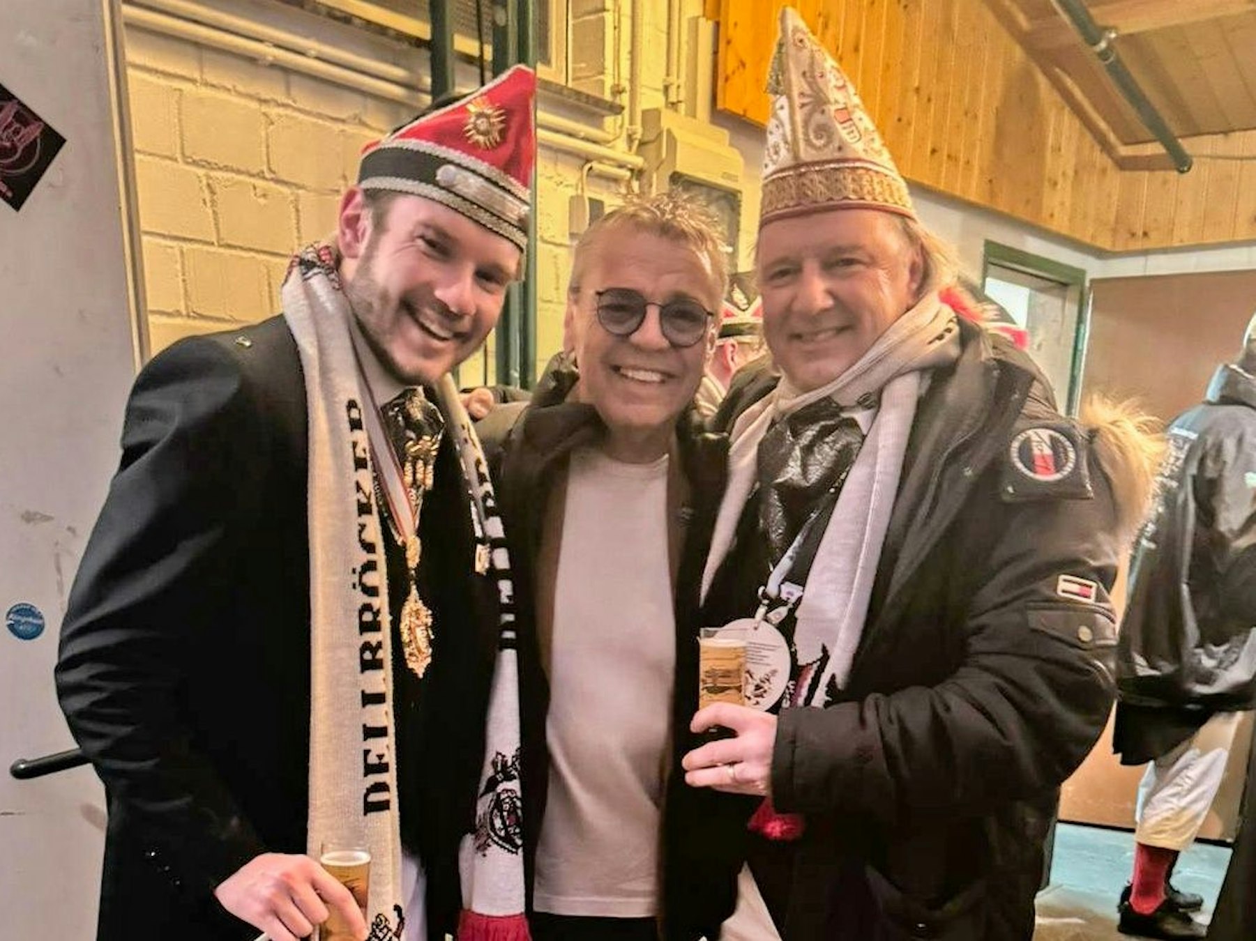 David Brühl (Sohn von Bubi), Micky Brühl und Bubi Brühl (v.l.).