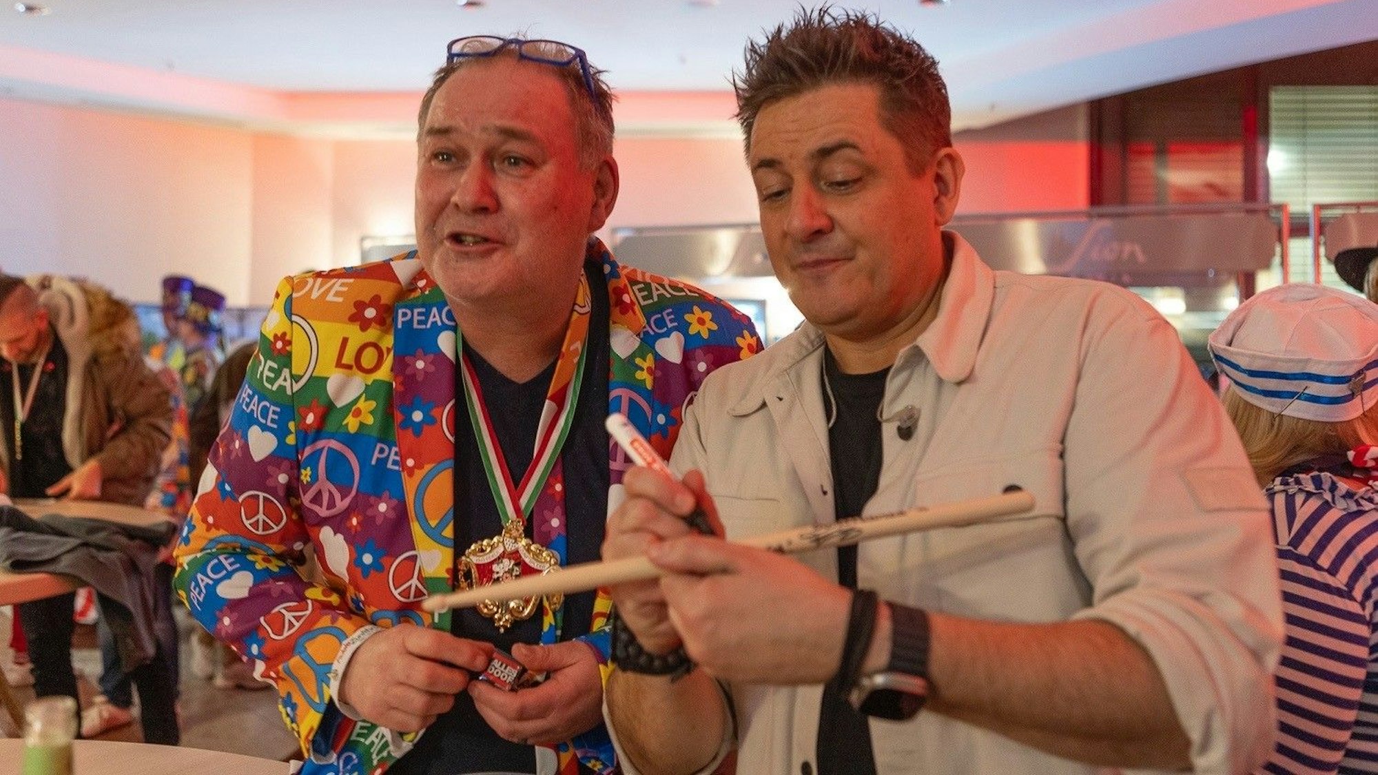 Micky Nauber mit Walter Lehnertz.