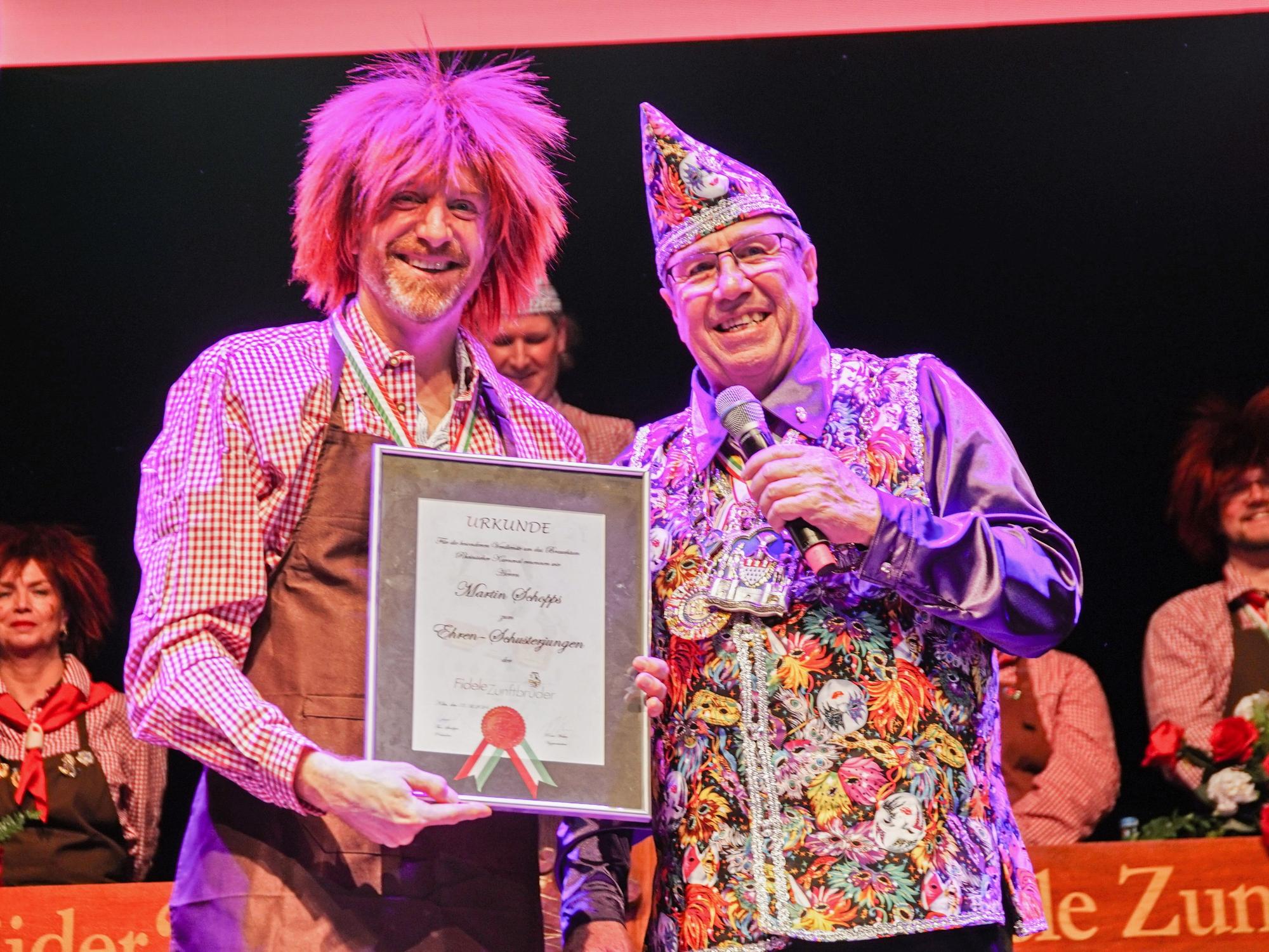 Martin Schopps mit Theo Schäfges.
