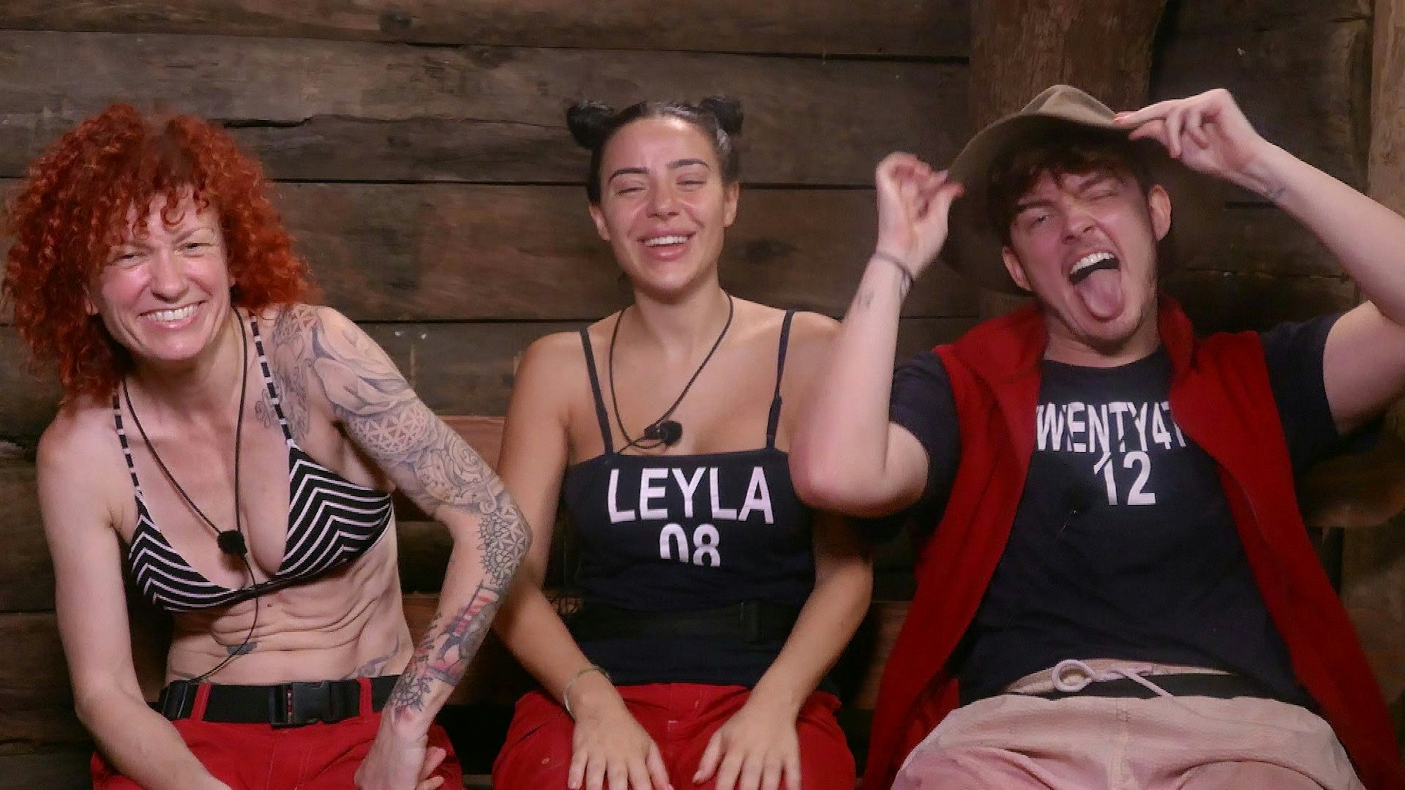 Lucy Diakovska, Leyla Lahouar und Twenty4Tim stehen im Finale vom Dschungelcamp 2024.