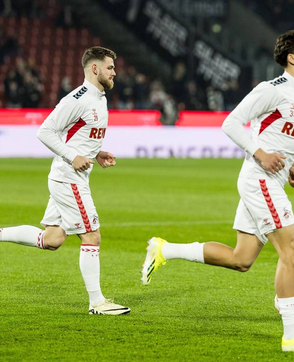 Jan Thielmann und Max Finkgräfe vor dem Spiel gegen Frankfurt.