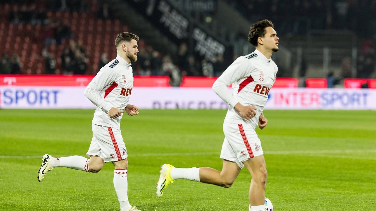 Jan Thielmann und Max Finkgräfe vor dem Spiel gegen Frankfurt.