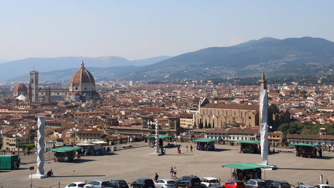 Ein am 21. Juli 2016 veröffentlichtes Bild zeigt den Piazzale Michelangelo in Florenz, Mittelitalien, am 20. Juli 2016.