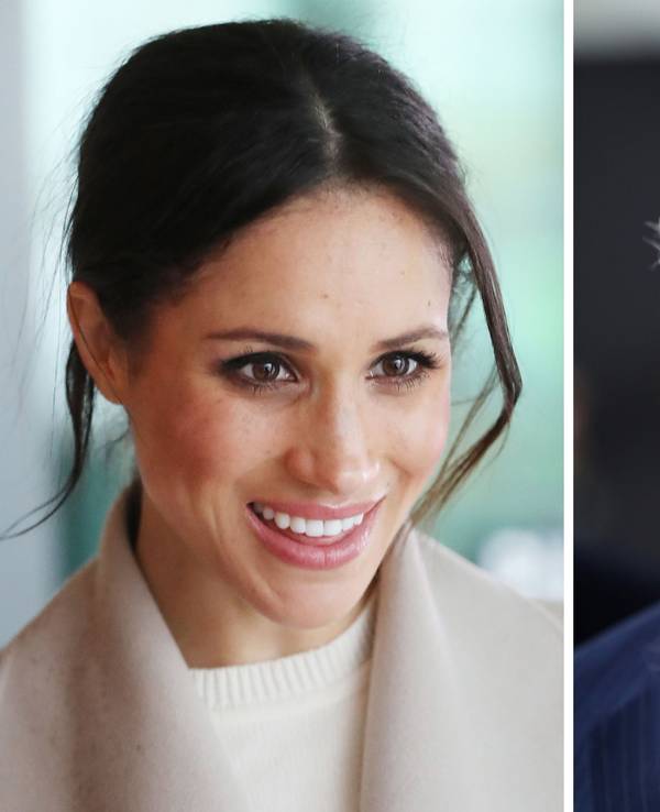 Die Bildkombo aus dem Jahr 2018 zeigt den damaligen britischen Thronfolger Prinz Charles (r) und die die damalige Verlobte von Prinz Harry, Meghan Markle.