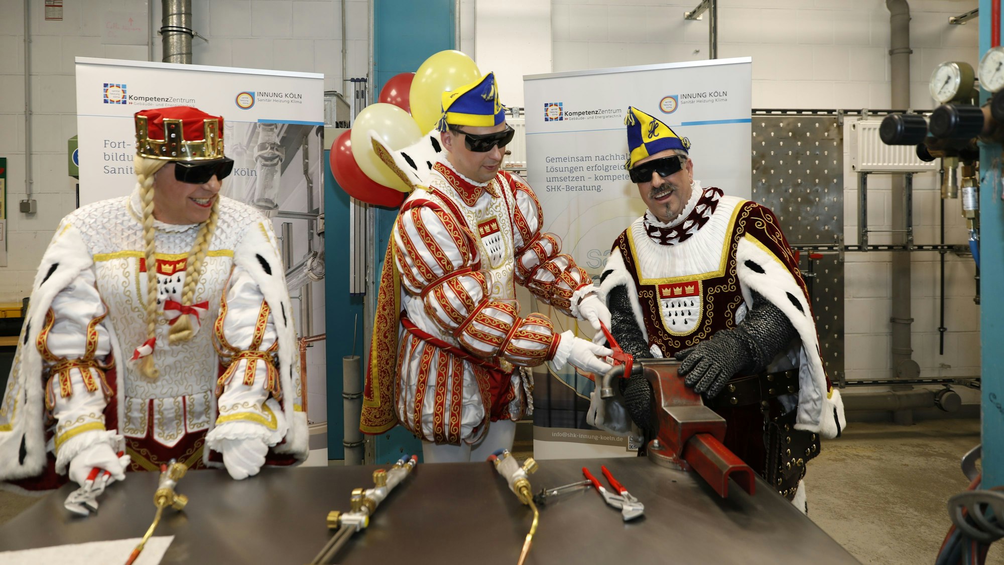 Das Dreigestirn bei der Innung.