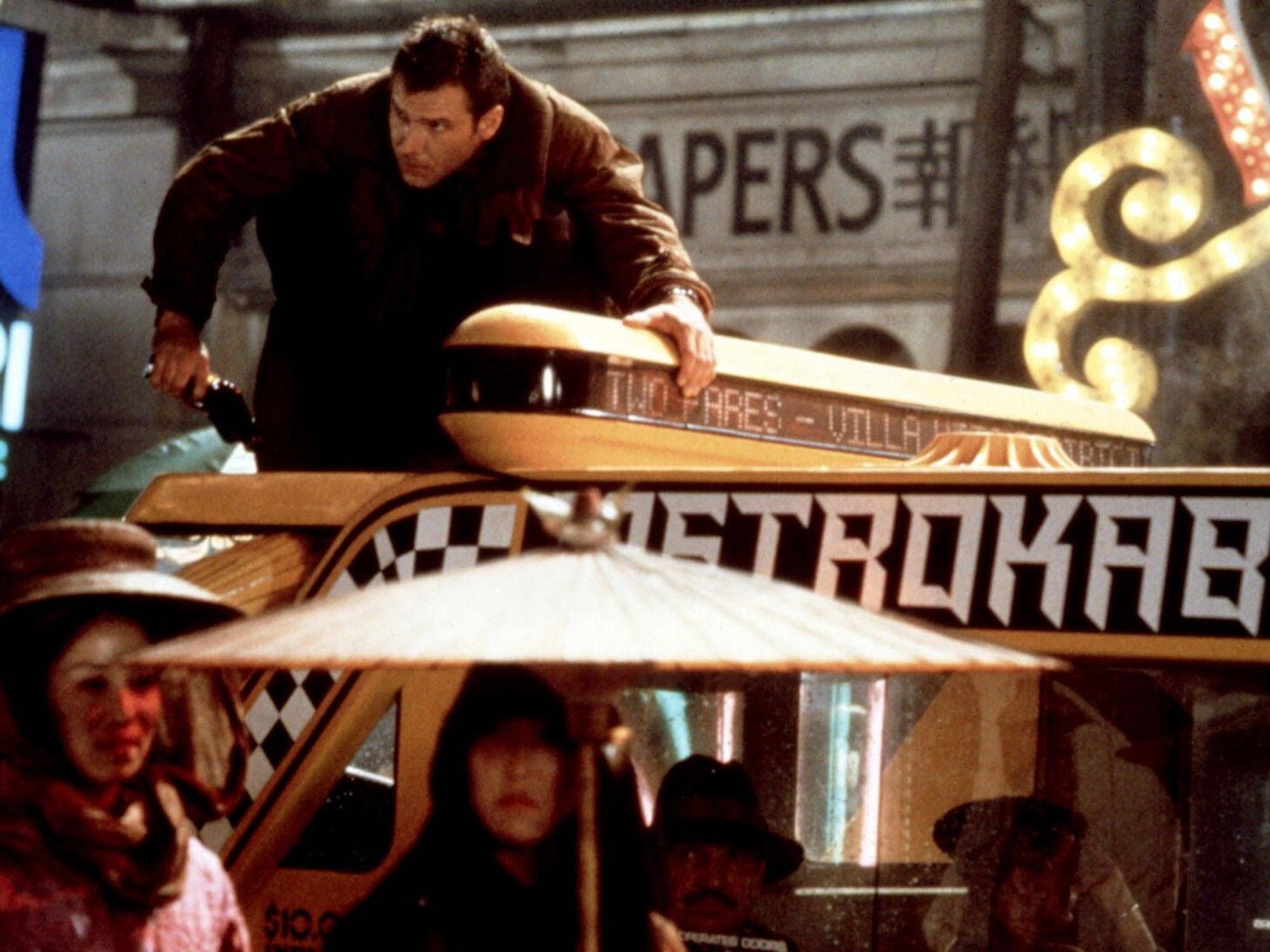 Szene aus Blade Runner (1982) mit Harrison Ford.