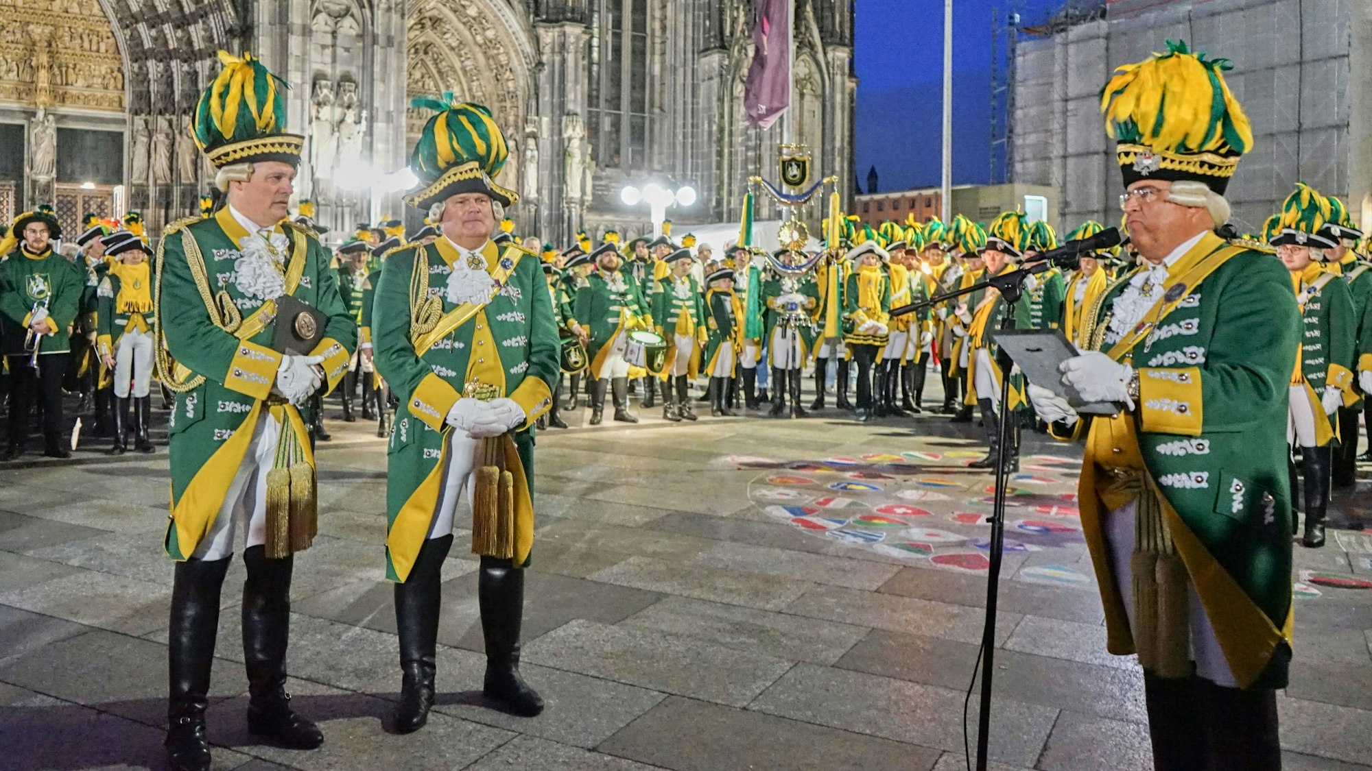 Hans-Georg Haumann mit Curt Rehfus und Hajo Jennes.