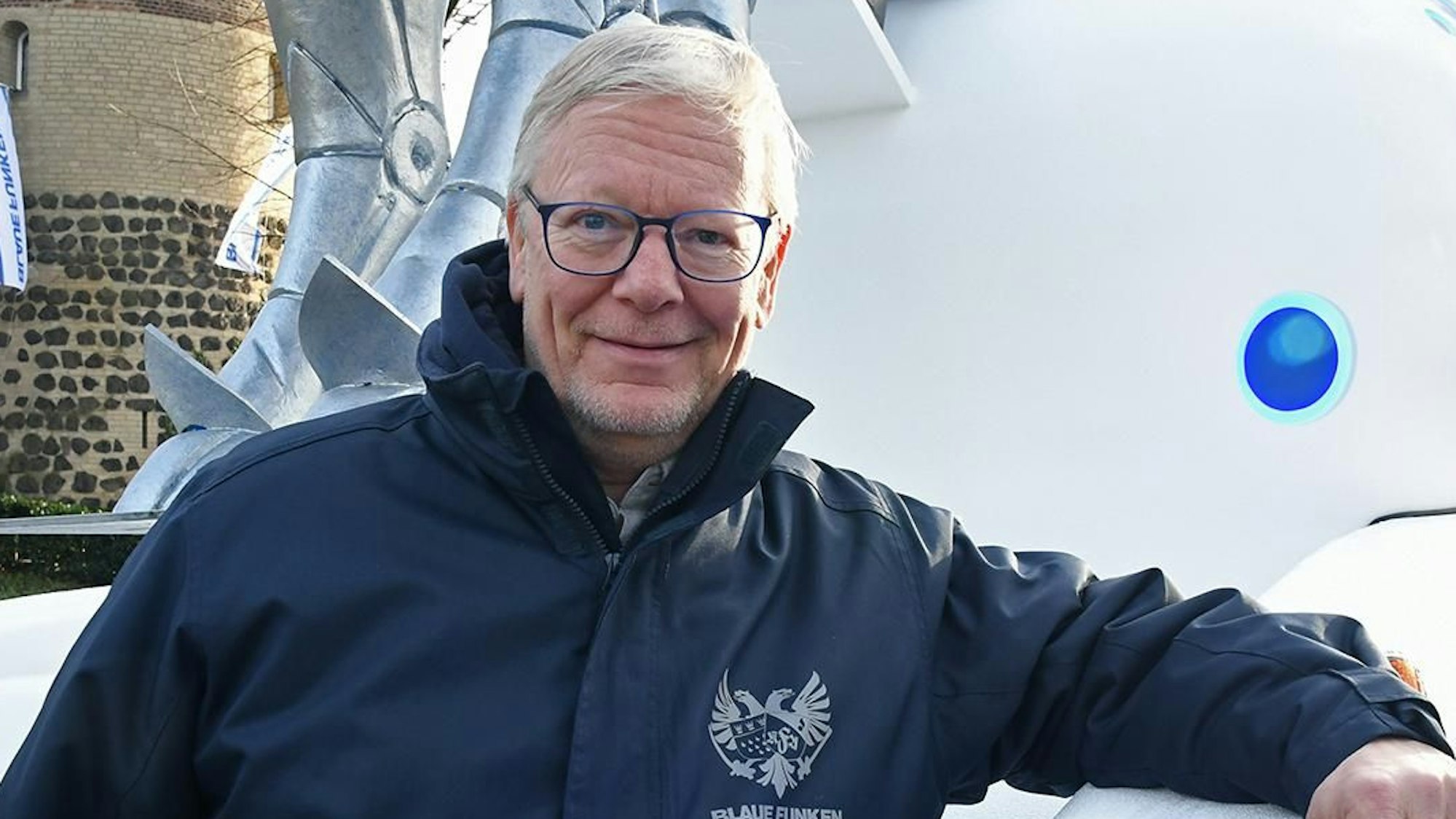 Generalpostmeister Josef Teupe von den Blauen Funken.