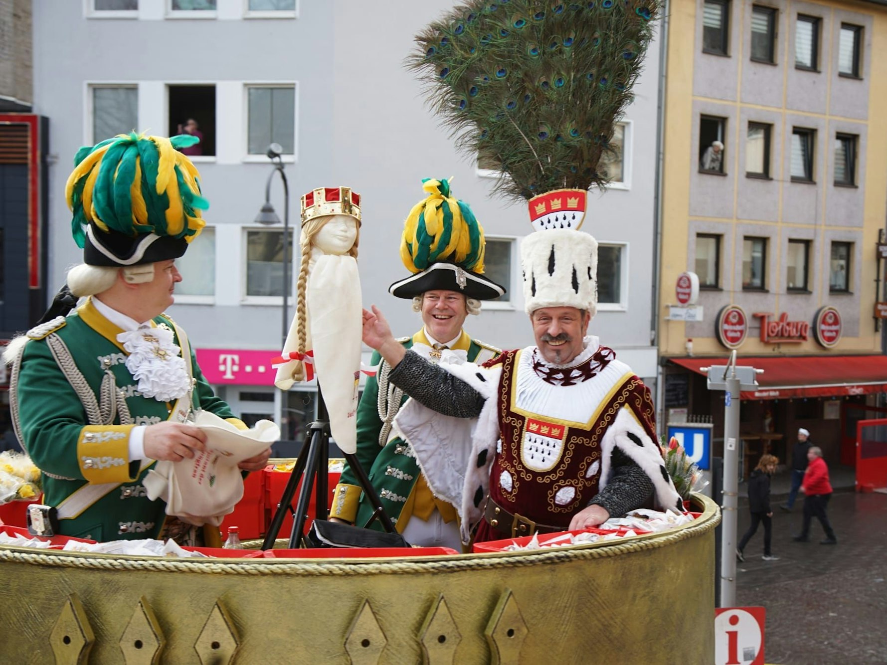 Der Bauer auf seinem Wagen.