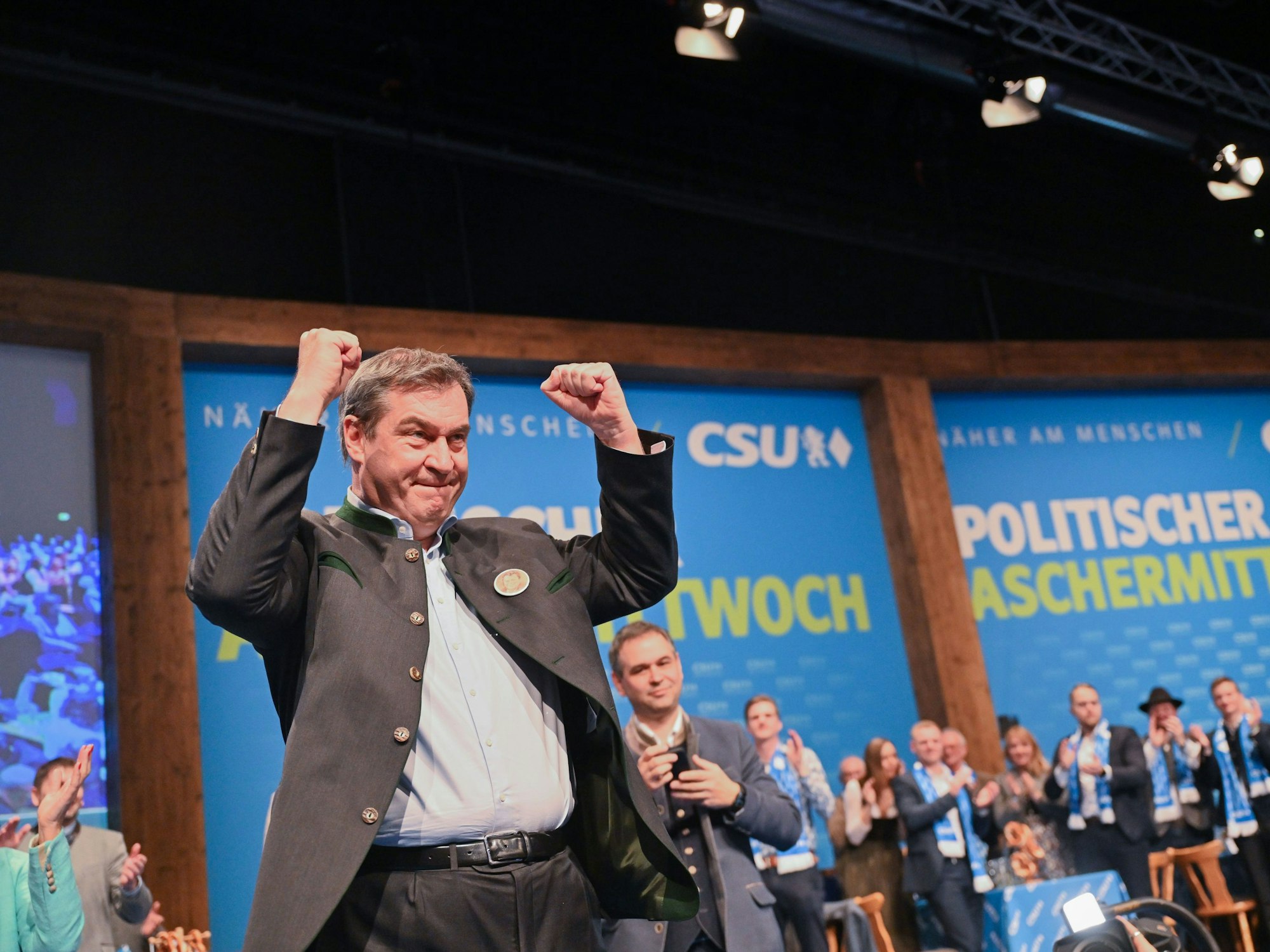 Markus Söder (CSU), Ministerpräsident von Bayern und CSU-Chef, kommt zum politischen Aschermittwoch der CSU.
