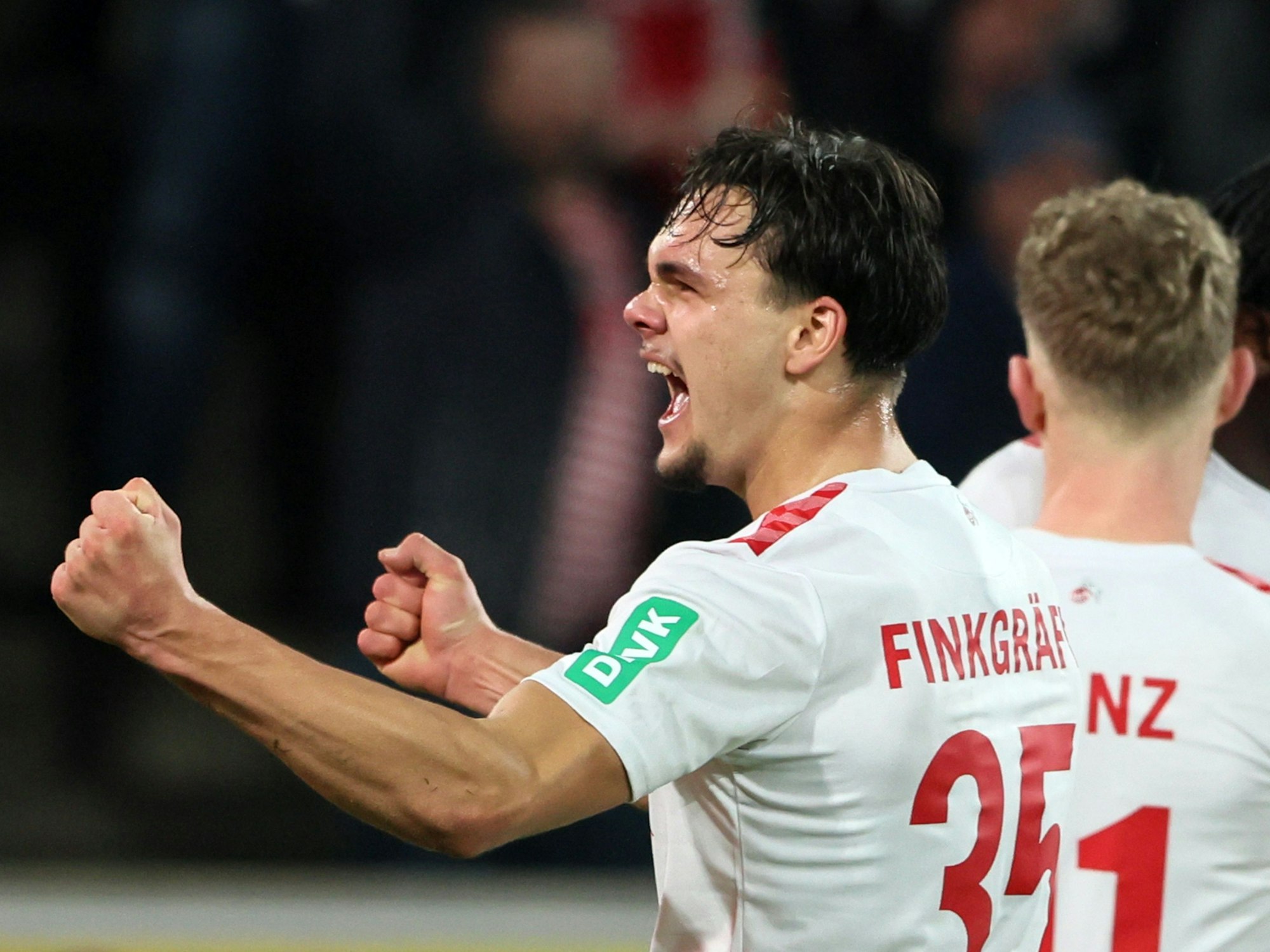 1. FC Köln gegen Eintracht Frankfurt: Max Finkgräfe jubelt
