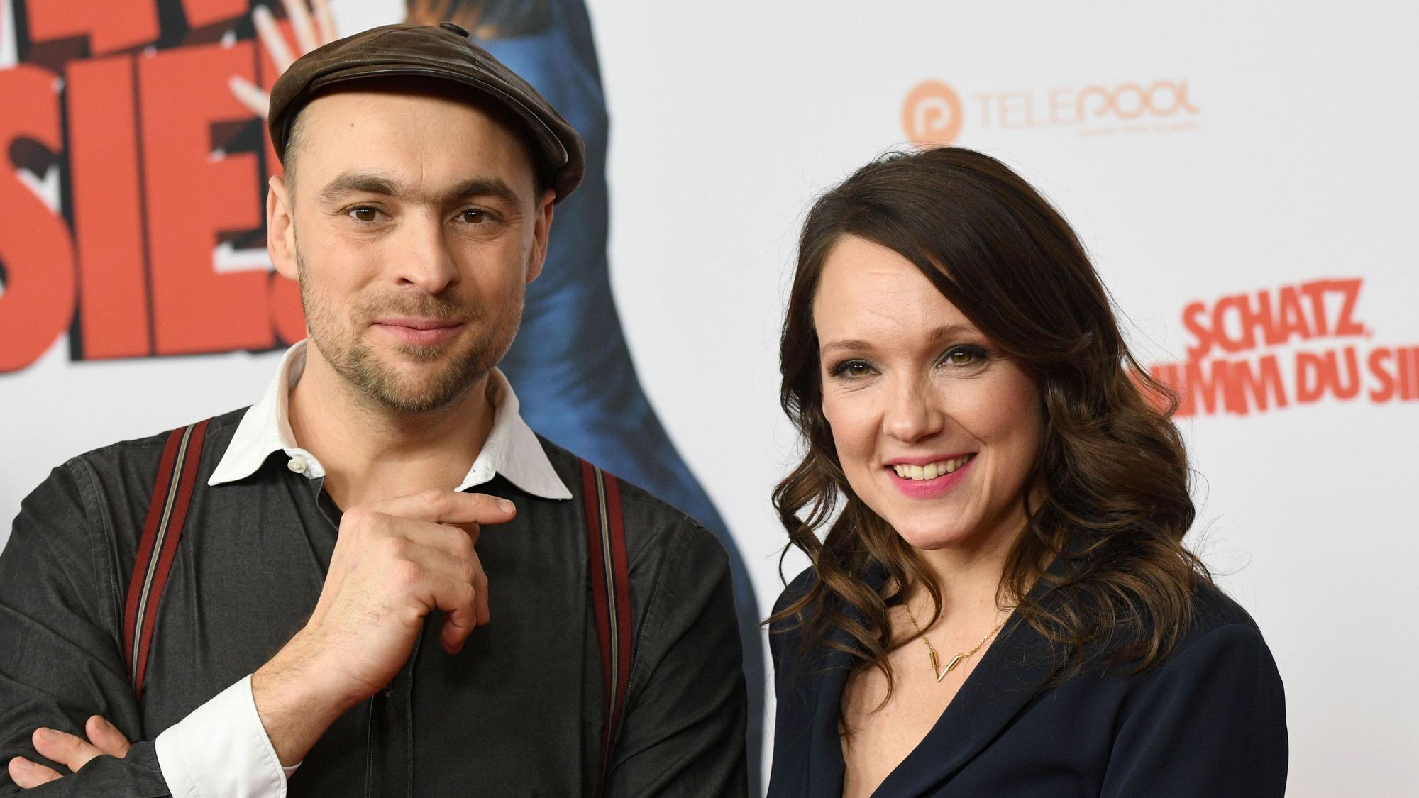 Max Mutzke und Carolin Kebekus 2017 bei der Premiere des Films „Schatz, nimm du sie!“