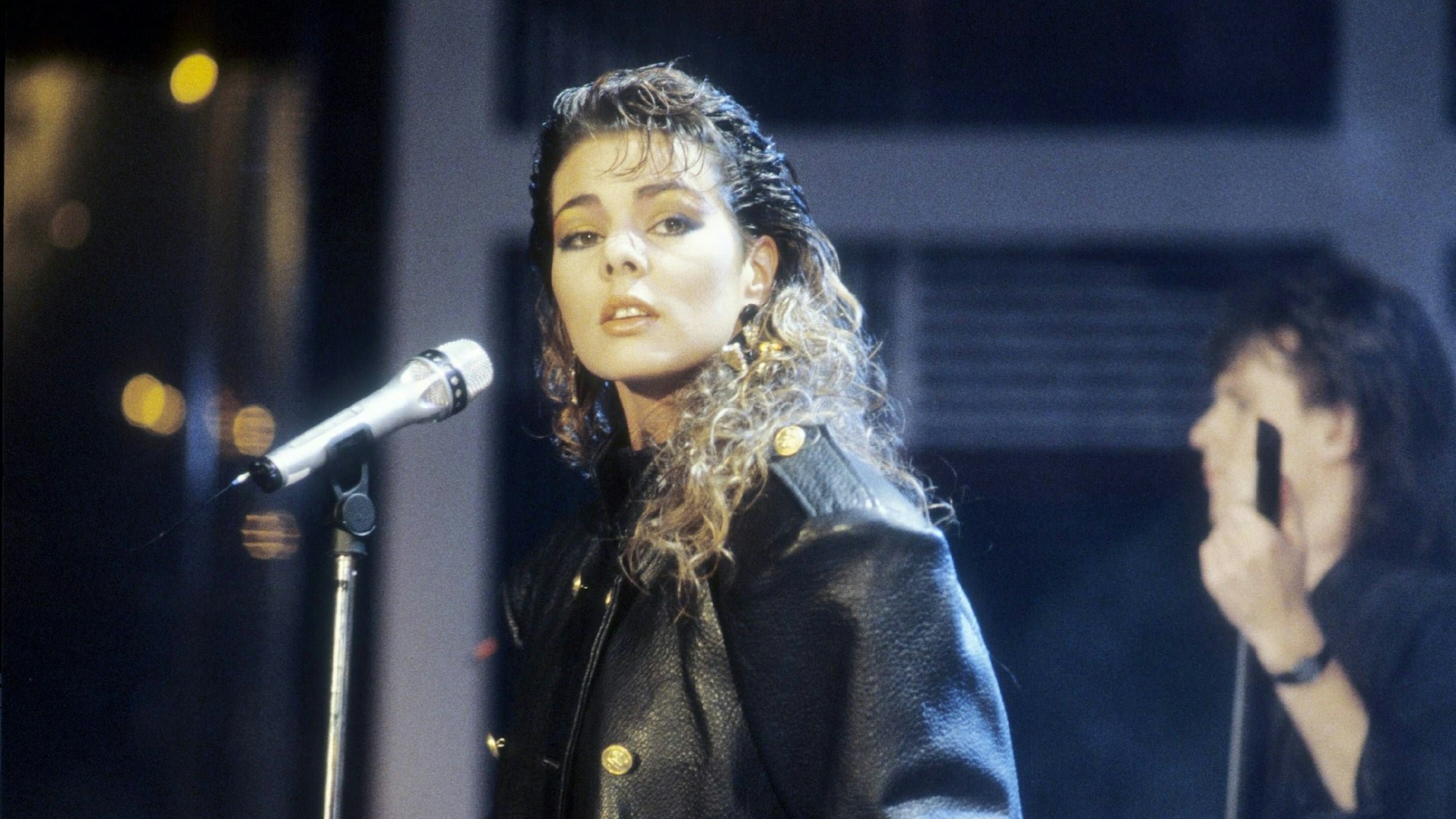 Sängerin Sandra bei einem Auftritt am 21. November 1986