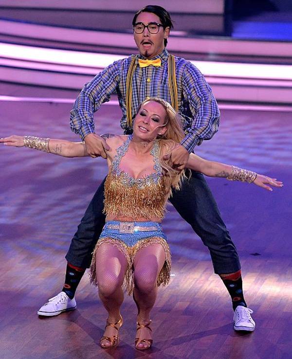 Cora Schumacher und Erich Klann am 20. März 2015 bei "Let's Dance" in Köln.