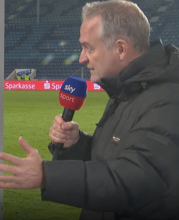 Marc Wilmots im Sky-Interview nach dem Spiel von Schalke 04 beim 1. FC Magdeburg.