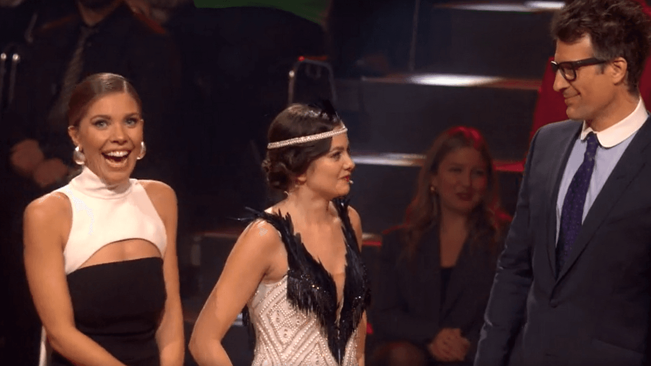 Vicoria Swarovski, Maria Clara Groppler und Daniel Hartwich bei „Let's Dance“.