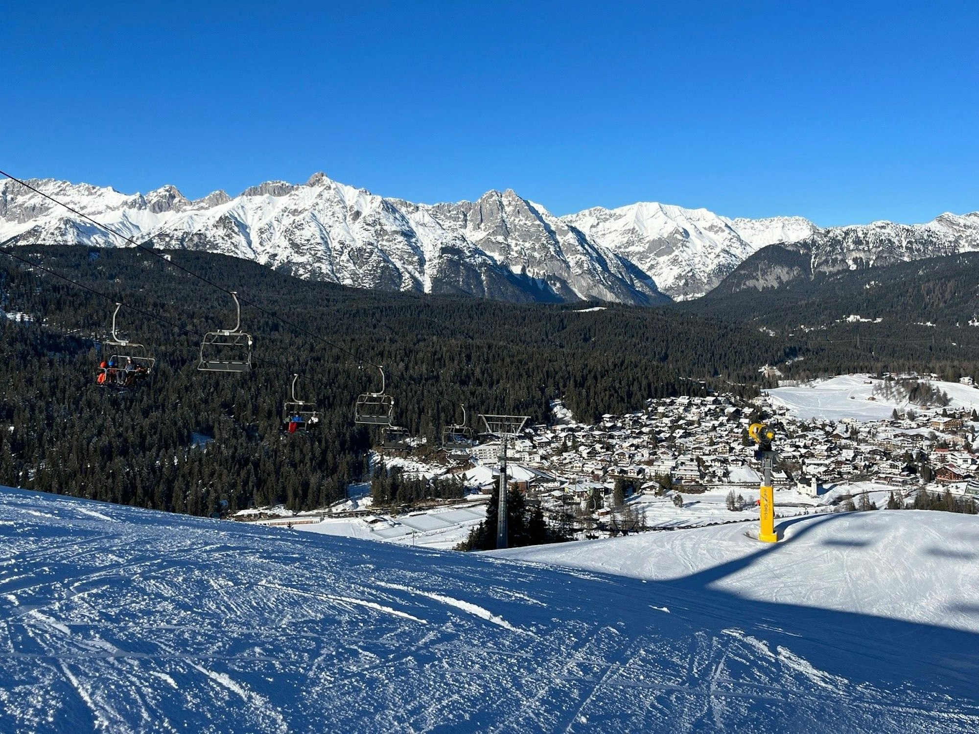 Skifahren in Seefeld / Tirol